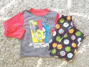 Boys 2 pc fleece avengers sleep set EUC size 10 - Picture 1 of 2