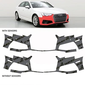 2019 Audi A4 Premium Plus Pre-Cut Front Bumper Paint Protection Clear Film PPF - Picture 1 of 5