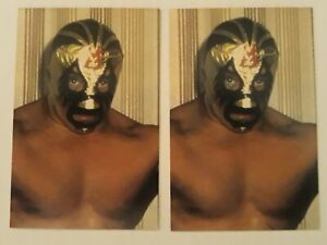 (Lot of 2) 1981 Popy Kajiwara Mil Mascaras Puroseau Wrestling Cards Japan Lucha 