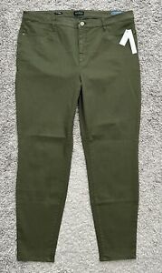 New Talbots High Rise Jegging Jeans Green Ankle Length Women's Size 16 $95