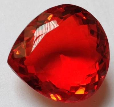 AAA+ Ópalo de Fuego Mexicano Grande 72.55 Ct. Corte Pera Enorme Piedra Preciosa Suelta @ Regalo Mujer Foto 1 de 4