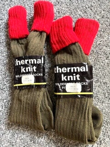 2 PR VINTAGE BOY SCOUT OFFICIAL UNIFORM  CLASSIC KNEE SOCKS RETRO MEN SIZE 10-13 - Picture 1 of 2