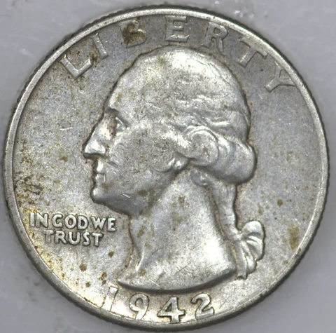 1942-D Washington Quarter 90% Silver As Shown [SN01] Cover
