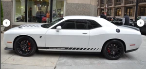 Fits Dodge Challenger Side Stripes Bonnet Stripes Decal Kit Graphics - Picture 1 of 6