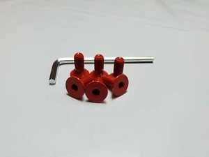 RED STEERING WHEEL HARDWARE 6 REPLACEMENT SCREWS BOLTS FOR NARDI PERSONAL MOMO - Picture 1 of 1