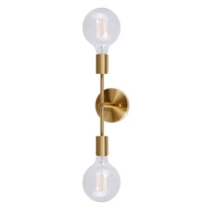 Forte Lighting Baton 2 Light Wall Sconce, Soft Gold - 7117-02-12 - Picture 1 of 1