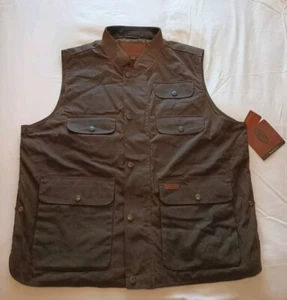 NWT OUTBACK TRADING COMPANY MENS OVERLANDER VEST XXL OILSKIN, WATERPROOF,HUNTING - Picture 1 of 10