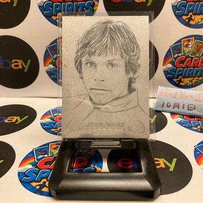 Topps Star Wars Masterwork Luke Skywalker Mark Hamill Super Clean 1/1 Sketch - Image 1 of 2