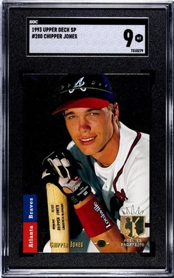 Upper Deck SP Chipper Jones Rookie RC 1993 #280 SGC 9 como nuevo patio Atlanta Braves  Foto 1 de 2