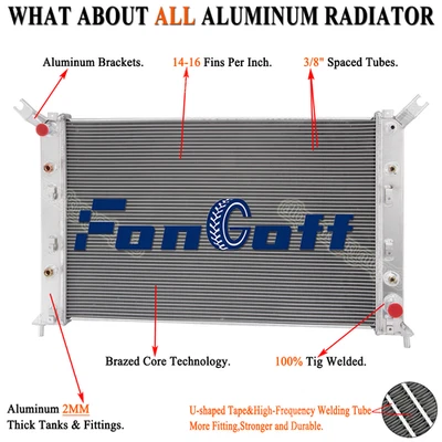 Aluminum Radiator For 2011-2019 17 Chevy Silverado/ GMC Sierra 2500 3500 HD 6.0L - Image 1 of 4