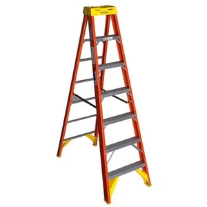 7 Ft. Fiberglass Step Ladder with 300 Lb. Load Capacity Type IA Duty Rating - Picture 1 of 3
