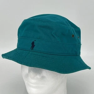 Polo Ralph Lauren Bucket Hat - Adult L/XL - Vintage 90s Y2K Teal Sun Cap EUC - Picture 1 of 15