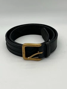 LEVI STRAUSS & CO. Size 39 BLACK Raised Pattern LEATHER BELT - Picture 1 of 6