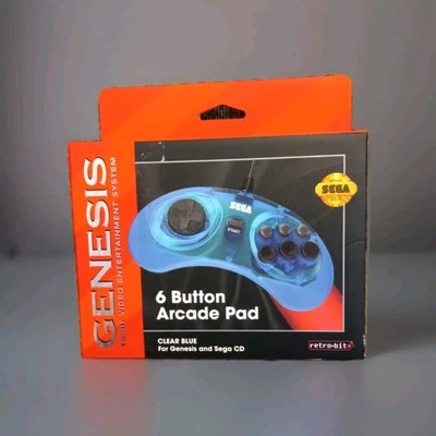 Sega Genesis Retro-Bit 6 Button Controller Arcade Pad. Sega And Genesis CD  - Image 1 of 4