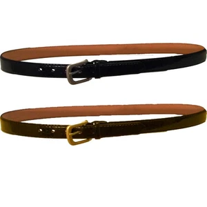 Mens Leather Lizard-Look Belt Brown or Black - Picture 1 of 4