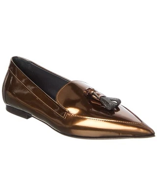 Mocasín Brunello Cucinelli de cuero para mujer naranja 37 Foto 1 de 4