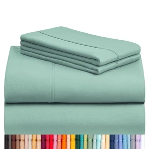 6-teiliges Kingsize-Bettlaken-Set, atmungsaktive Luxus-Bettlaken, tiefe Taschen 18 Zoll Falten... - Bild 1 von 7