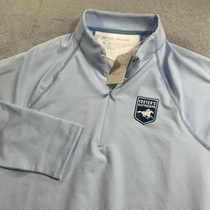 Peter Millar Women Raglan Sleeve Perth Layer Pullover Blue Sz XL 1/4 zip UPF 50+ - Picture 1 of 9