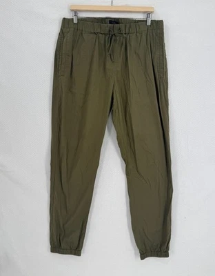 COS Olive Green Cotton Blend Casual Fit Drawstring Waist Jogger Pants Sz XL - Image 1 of 4