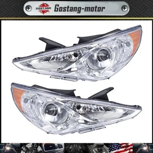 Par de faros esquineros ámbar carcasa cromada izquierda+derecha para Hyundai Sonata 2011-2014 - Imagen 1 de 12
