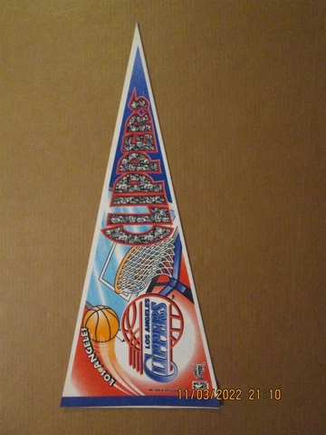 NBA Los Angeles Clippers Vintage Circa 1994 Team Logo Basketball Pennant Cover