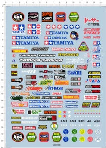 Universal Mini 4WD Sports Racing Car Markings various Logos Model Water Decal - Picture 1 of 1