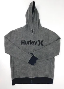 Hurley Mens Hooded Zipped Sweatshirt Size L Gray - Picture 1 of 12