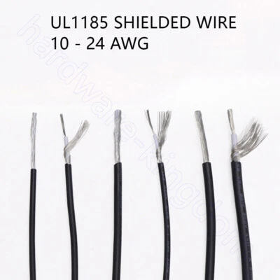 UL1185 Shielded Wire 10 - 24 AWG Tinned Copper Audio Signal Cable Flexible Soft - Image 1 of 4