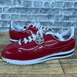Nike Cortez 72 Basic Premium QS Gym Red Metallic Silver White 819721-600 Mens 7 - Picture 1 of 8
