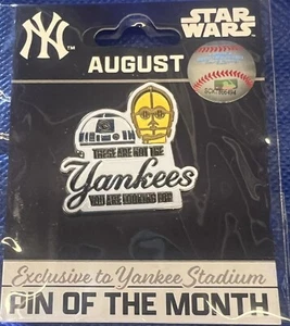 NY YANKEES STAR WARS PIN DES MONATS AUGUST 2024 R2D2 C-3PO MLB BASEBALL - Bild 1 von 2