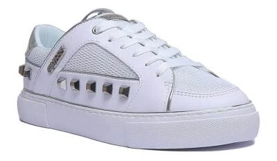 Guess Sneakers Sintetiche Da Donna Bianche-Ex Display Taglia UK 6 - Immagine 1 di 4
