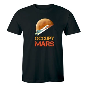 Occupy Mars Starman Men Tshirt Space Exploration Alien Life Solar System Area 51 - Picture 1 of 4