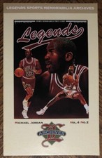 1992 LEGENDS SPORTS MEMORABILIA ARCHIVES MICHAEL JORDAN VOL. 4 NO. 2 POST CARD