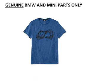GENUINE BMW M Logo T Shirt. Blue Black Mens Size S. BNWT. Fathers Day Gift. 30D1 - Picture 1 of 3