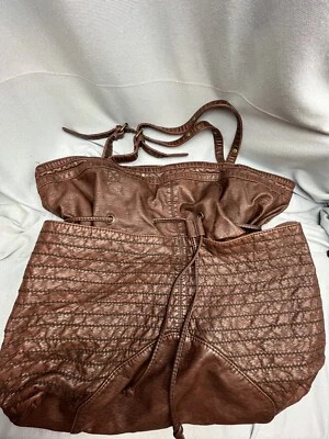 Converse One Star Drawstring Purse Tote Satchel Brown EUC Clean - Image 1 of 4