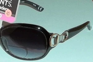 Gafas de sol para mujer Foster Grant Latte negras forradas bifocales lectores de sol +2,00 #10 - Imagen 1 de 3