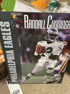 Philadelphia Eagles NFL Vintage Quarterback Club Randall Cunningham 16x20 Holz - Bild 1 von 2