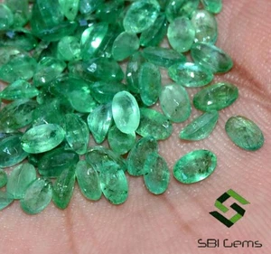 Wholesale Lot Natural Emerald Oval Cut 5x3 mm Lot 108 Pcs Calibrated Loose Gems - Picture 1 of 6
