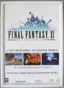 Final Fantasy XI RARE XBOX 360 42cm x 59cm Werbeposter #1 - Bild 1 von 1