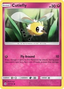 Cutiefly - 92/149 Pokemon Sun & Moon Reverse Common Near Mint NM - Picture 1 of 1