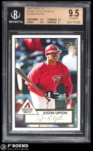 Justin Upton RC BGS 9.5: 2007 Topps '52 (Action Photo SP) Rookie #170B POP 5 - Picture 1 of 3