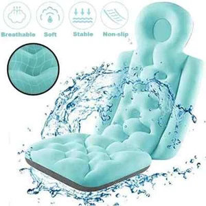 Full Body Bath Pillow Bathtub Pillow Spa Ergonomic Cushion Non-Slip Bath Pillow - Picture 1 of 8