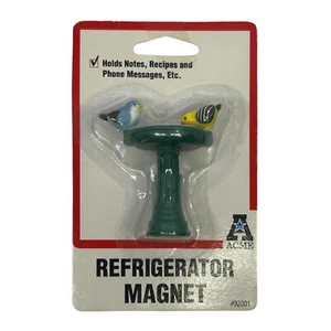 Fuente de baño para pájaros ACME imán para refrigerador #92001 vintage nueva sellada 1998 - Imagen 1 de 2