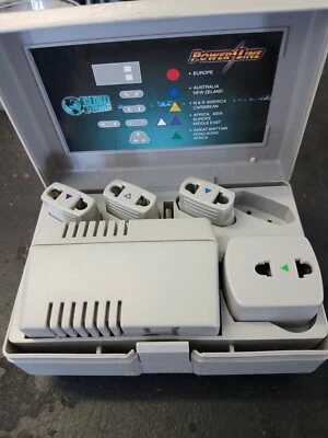 PowerLine Global Travel Power Converter 5 Adapter Plugs Case  Missing Europe - Image 1 of 4