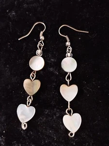 Abalone Heart Earrings - Picture 1 of 1