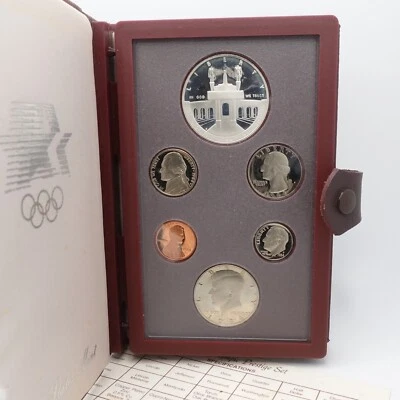 1984 S Olympic Prestige 6 Coin Proof Set - COA & Box - Image 1 of 4