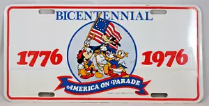 DISNEY BICENTENNIAL AMERICA ON PARADE 1776-1976 METAL LICENSE PLATE NEW SEALED - Picture 1 of 2