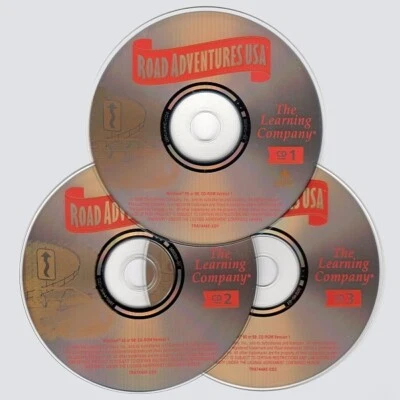 Road Adventures USA (Ages10+) (3 PC-CDs, 1999) for Windows - NEW CDs in SLEEVE - Image 1 of 3