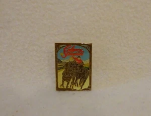 2006 offizielle Calgary Stampede Rodeo Anstecknadel - berühmtes Cowboy Chuckwagon Rennen - NEU - Bild 1 von 3