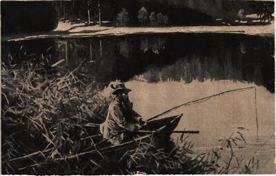 "Angler im Boot, ungelaufen"",""" - Bild 1 von 2